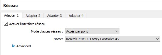 Activer Réseau