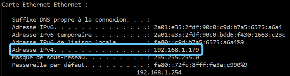 ipconfig
